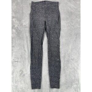 Lululemon Align Pants Women's 4 Heather Gray Dotted Logo Performance Zip Pockets